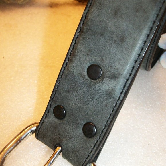 NOCONA Belt Co. Men's Genuine Leather Belt NWT Sz 42 Black Dark Gray Sueded Feel - Picture 3 of 11